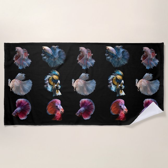 Colourful Fish beach towel (Front)