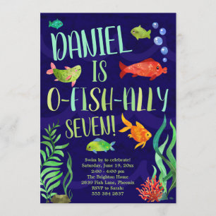 Colourful Fish Birthday Invitation