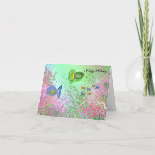 Colourful Fish Birthday Wishes Card
