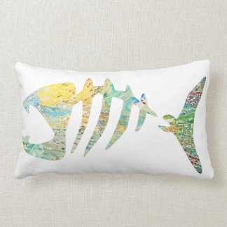 Colourful Fish Bones Lumbar Cushion