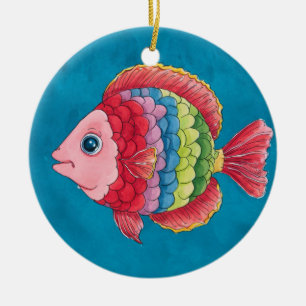 Colourful Fish Ceramic Ornament