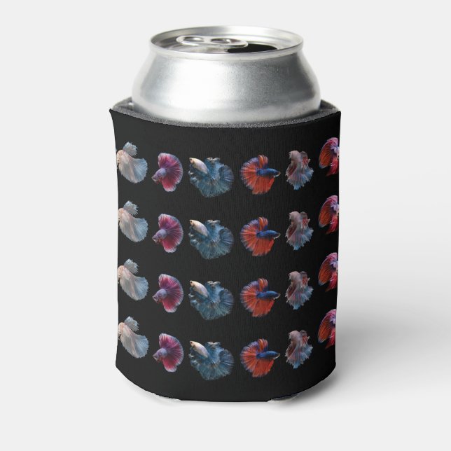 Colourful Fish custom monogram can cooler (Can Back)