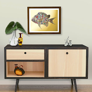 Colourful Fish Foil Prints