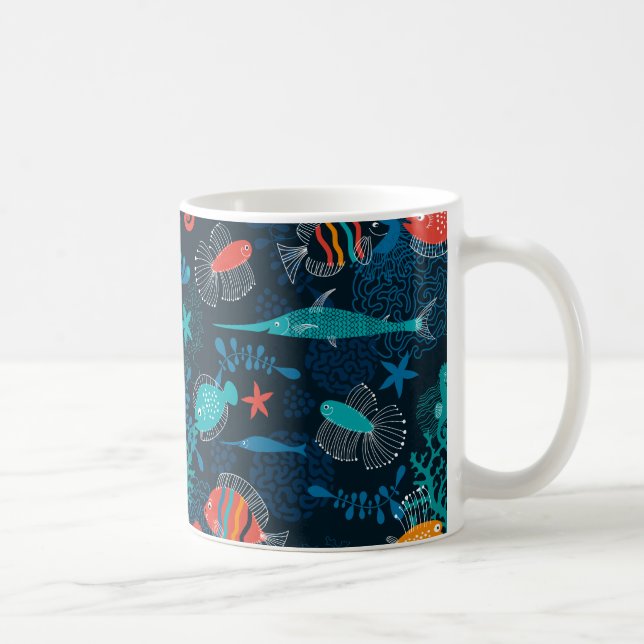 Colourful Fish in Ocean Coffee Mug (Right)