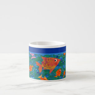 Colourful Fish in the Sea Custom Espresso Mug