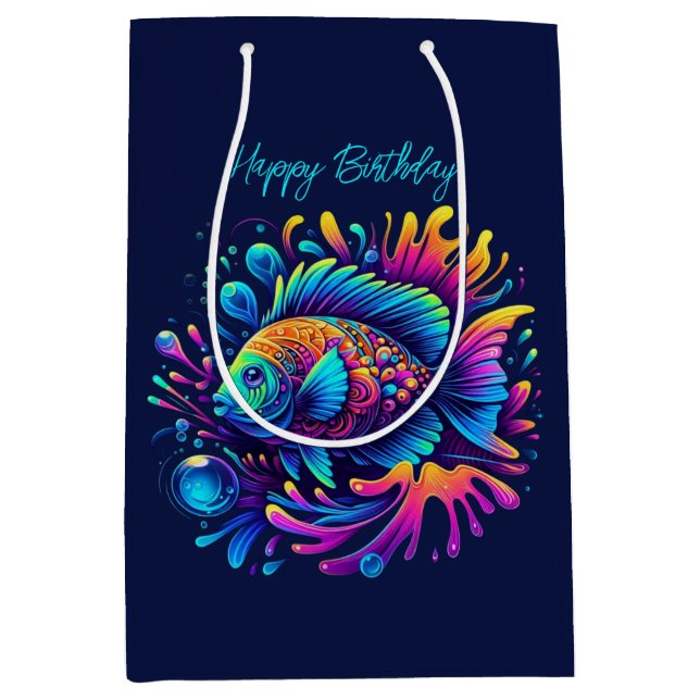 Colourful Fish- Medium Gift Bag (Front)