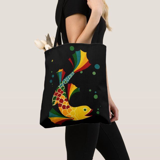  colourful fish ‘n bubbles tote bag (Close Up)