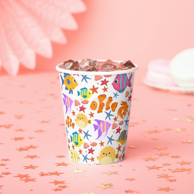 Colourful Fish  Paper Cups (Insitu)