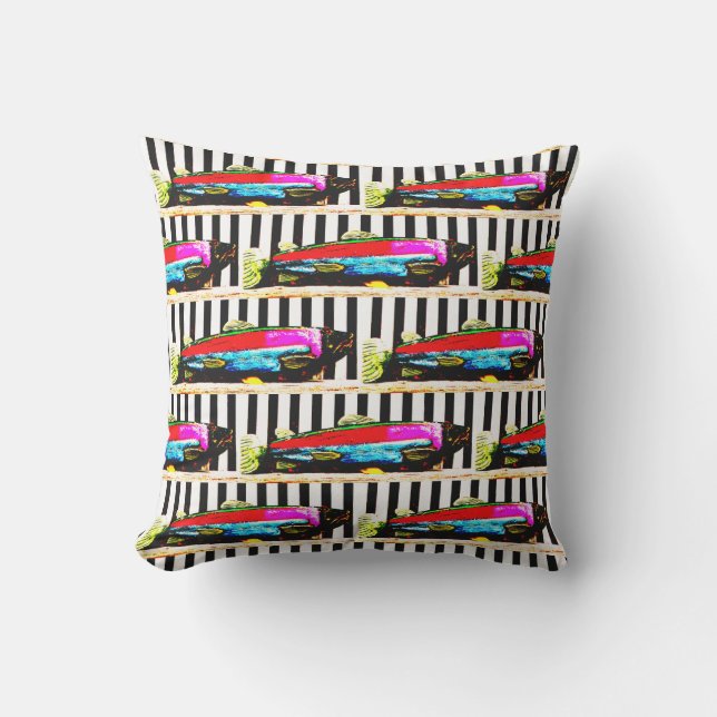 Colourful fish pattern cushion (Front)