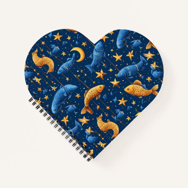 Colourful fish pattern notebook (Front)