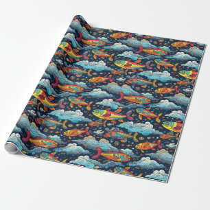 Colourful Fish Pattern Wrapping Paper