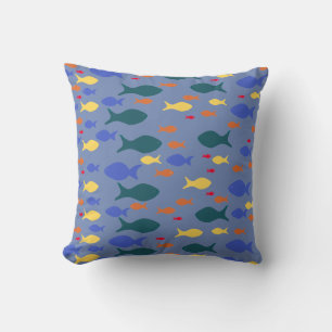 Colourful Fish Pillow Throw Cushion