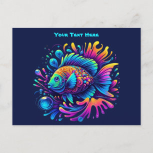 Colourful Fish Postcard