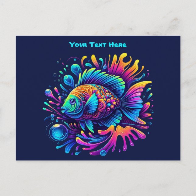 Colourful Fish Postcard (Front)