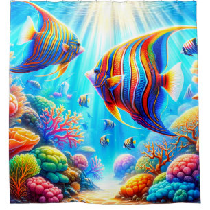Colourful Fish Shower Curtain