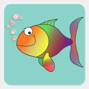 Colourful Fish Sticker