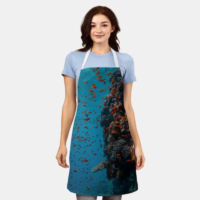 Colourful Fishes And Reefs Apron (Worn)