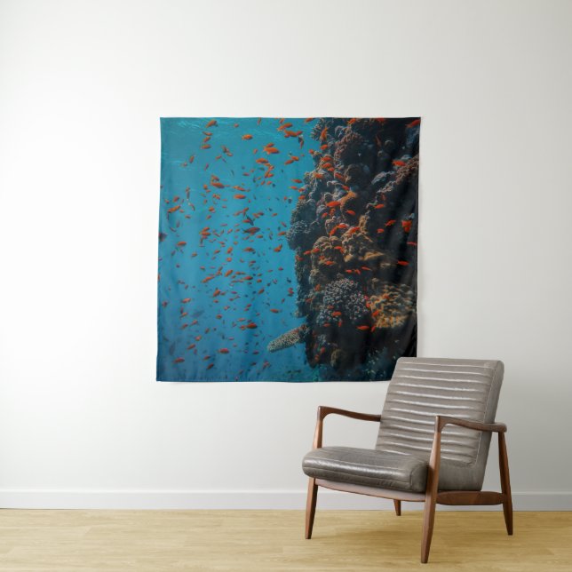 Colourful Fishes And Reefs Tapestry (In Situ)