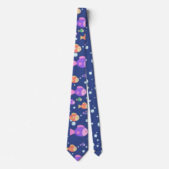 Colourful fishes underwater tie (Front)