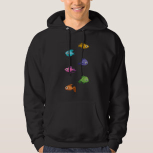 Colourful Fishes With Happy Faces Hoodie