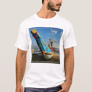 Colourful Fishing Boat By The Ocean T-Shirt