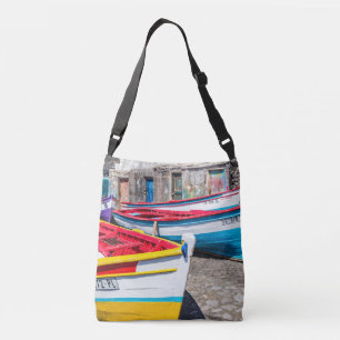 Colourful Fishing Boats, Cape Verde Crossbody Bag
