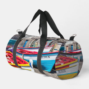 Colourful Fishing Boats, Cape Verde Duffle Bag