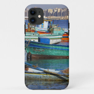Colourful fishing boats in the Harbour of iPhone 11 Case