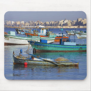 Colourful fishing boats in the Harbour of Mouse Pad
