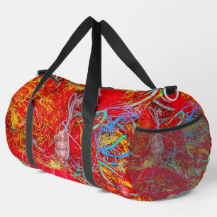 Colourful fishing nets duffle bag