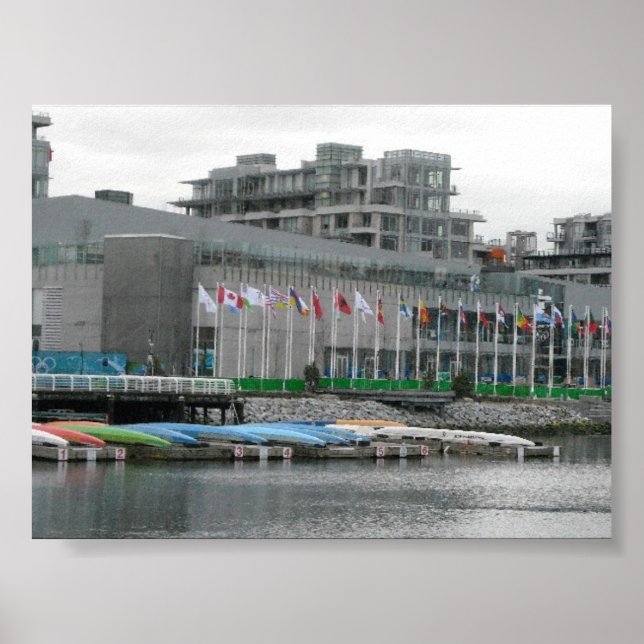 Colourful Flags and Canoes Poster (Front)