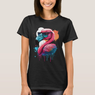 Colourful Flamingo Bird Realistic Flamingo T-Shirt