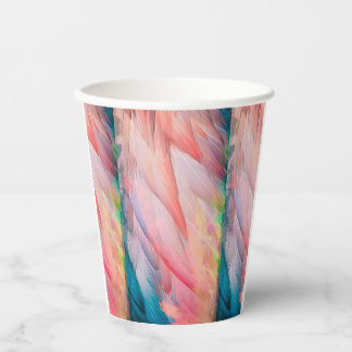 Colourful Flamingo Feathers Paper Cups