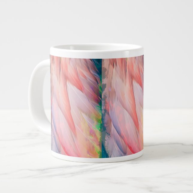 Colourful Flamingo Feathers Speciality Mug (Front Left)