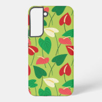 Colourful flamingo flowers pattern