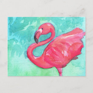 Colourful flamingo Painting Post Card