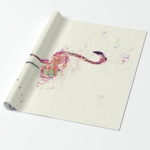 Colourful Flamingo Print Art Gift Lover Wrapping Paper