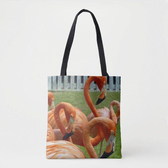 Colourful flamingos Tote Bag (Front)