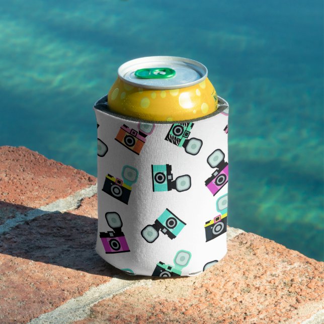 Colourful Flash Camera Drink Cosy Can Cooler (In Situ Pool)
