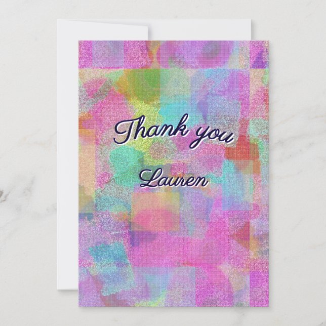 Colourful Flat Thank You Card (Front)