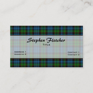 Colourful Fletcher Plaid Custom Business Card
