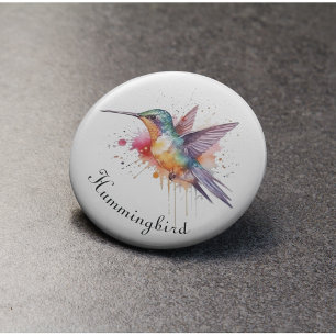 Colourful Flight, watercolor hummingbird custom Bottle Opener