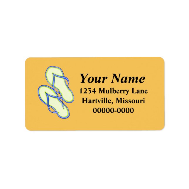 Colourful Flip Flops 2 Address Labels (Front)