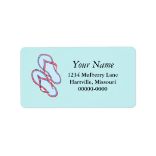 Colourful Flip Flops 3 Address Labels