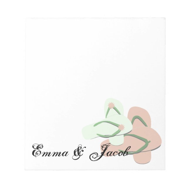 Colourful Flip Flops Vector Art Notepad (Front)