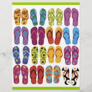 Colourful Flip Flops Vector Set Flyer