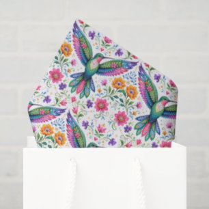 Colourful Flok Art Hummingbird Tissue Paper