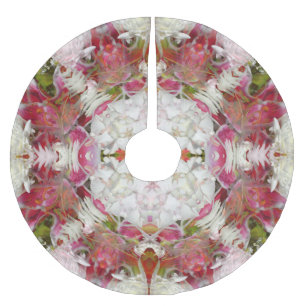 Colourful Floral Abstract Brushed Polyester Tree Skirt