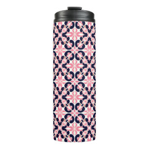 Colourful Floral Abstract Pattern Thermal Tumbler