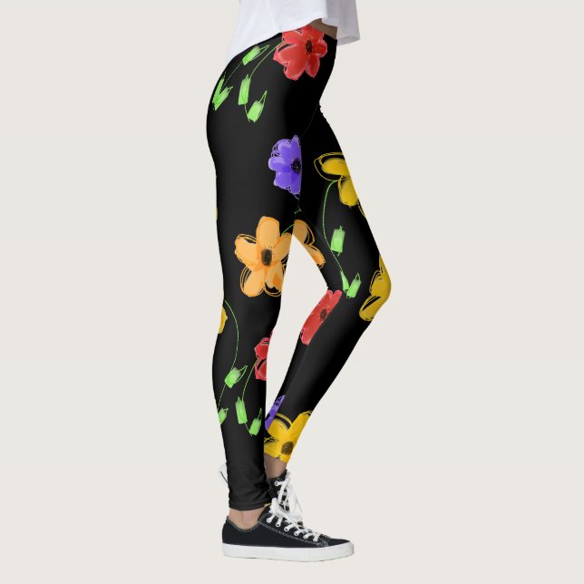 Colourful Floral Accented Leggings (Right)